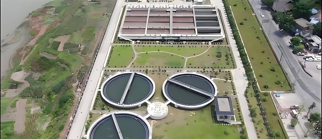 江安县城市生活污水处理厂实景图